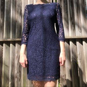 Lace Navy Dress